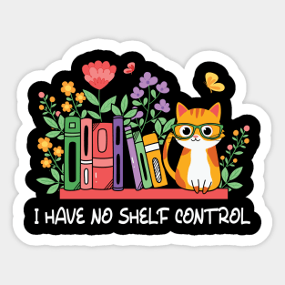 I have no Shelf Control Cat and Book Sticker